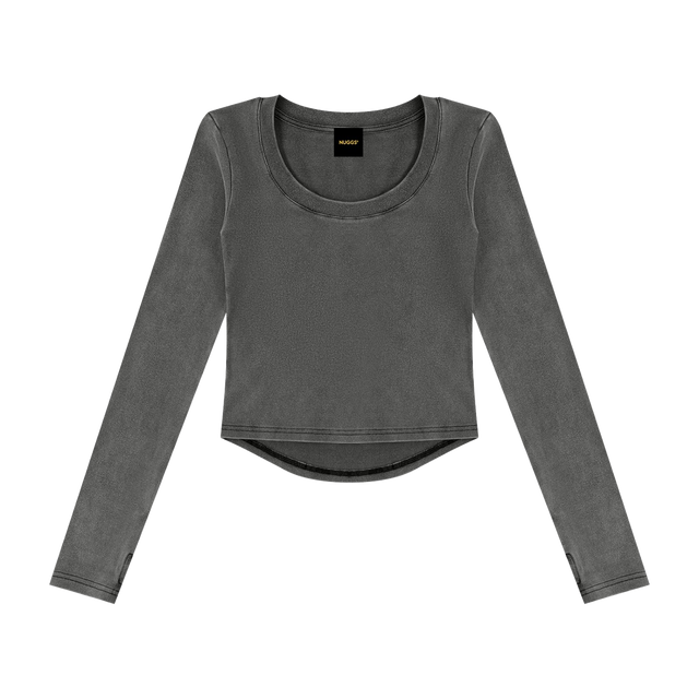 Women’s Faded Crop Longsleeve Tee