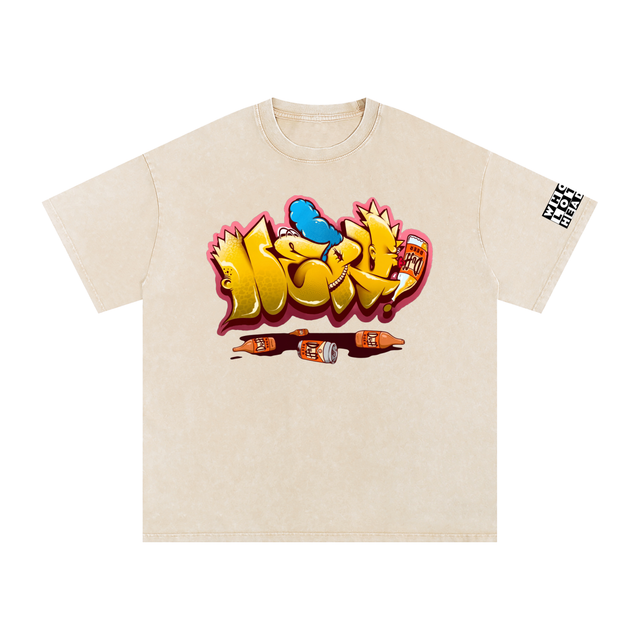 Snow Washed Oversized Cotton T-Shirt