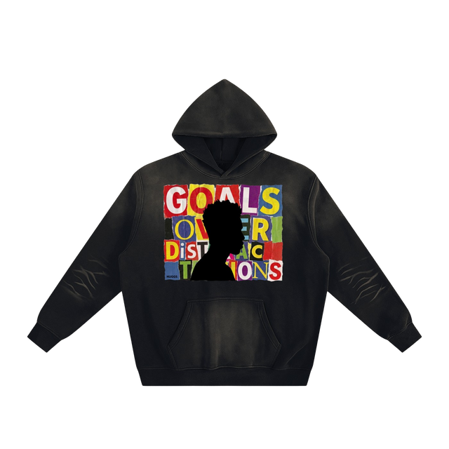 GOALS OVER DISTRACTIONS Sunfade Hoodie
