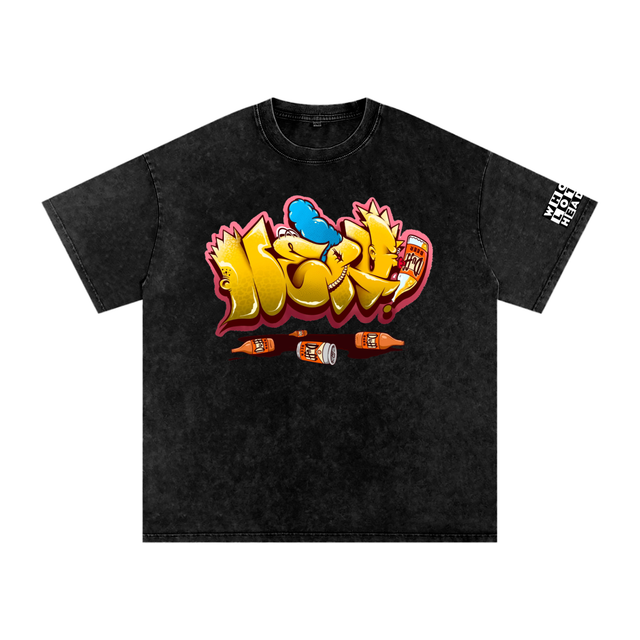 Snow Washed Oversized Cotton T-Shirt
