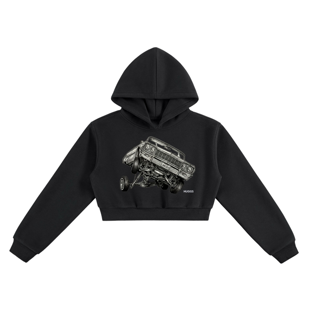 3-WHEEL-MOTION Cropped Hoodie