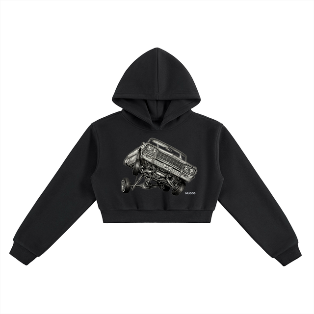 3-WHEEL-MOTION Cropped Hoodie