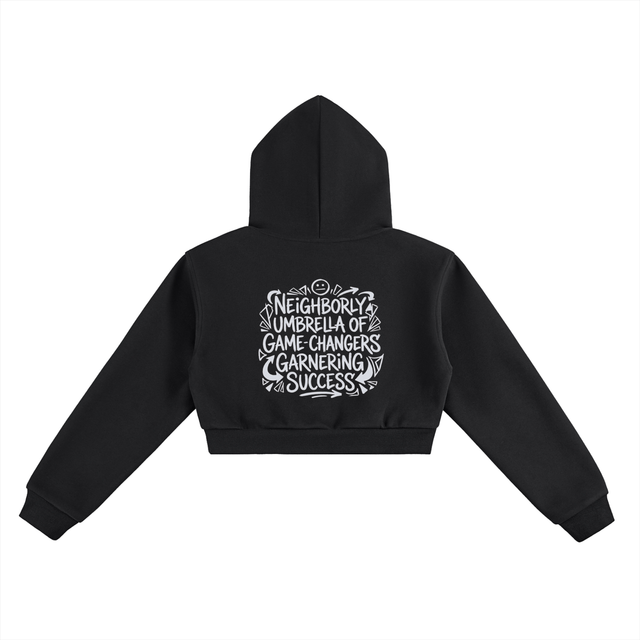 3-WHEEL-MOTION Cropped Hoodie