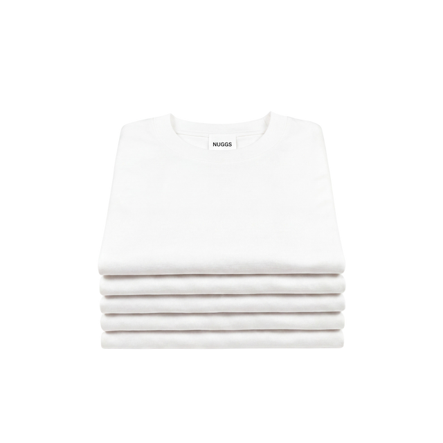 Heavyweight Cotton White Tee (5 Pack)