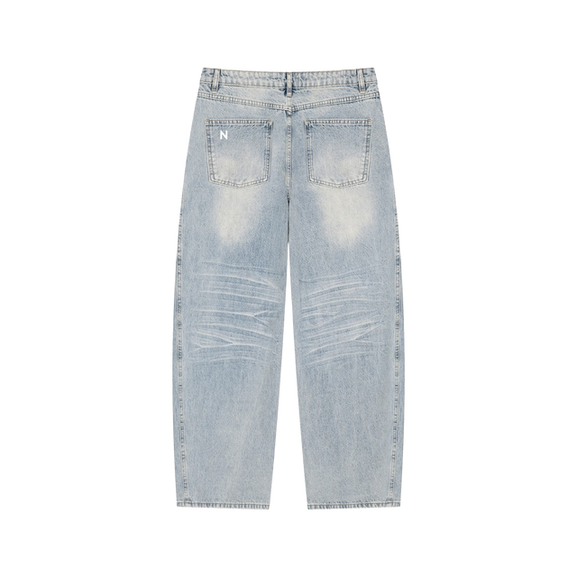Men’s Enzyme Wash Wide Jeans