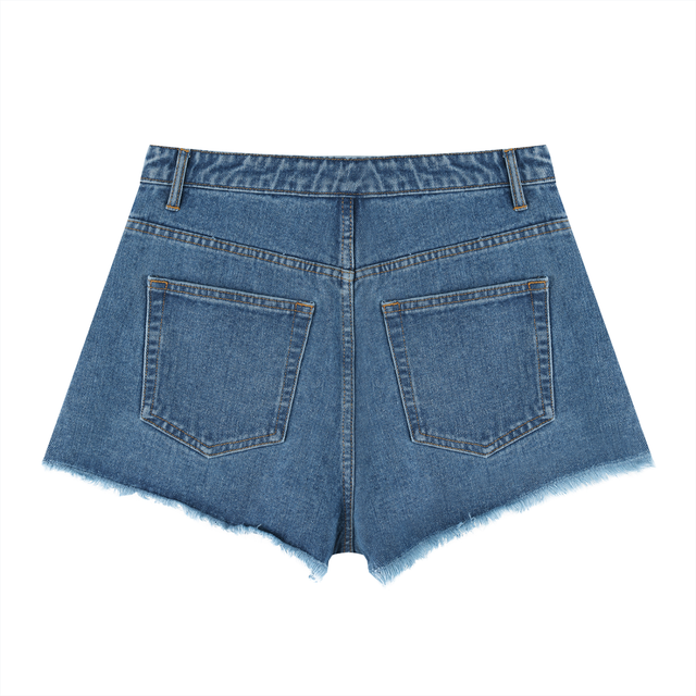 SEX MONEY NUGGS High-Rise Denim Shorts