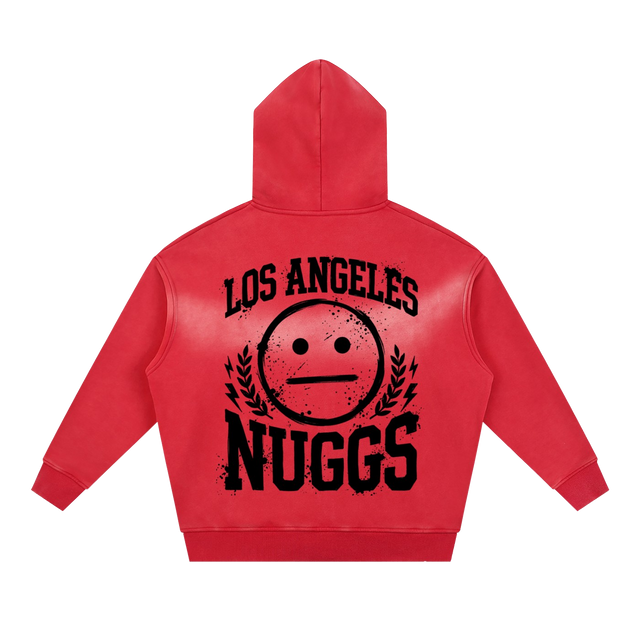 LA NUGGS Sunfade Crop Zipper Hoodie