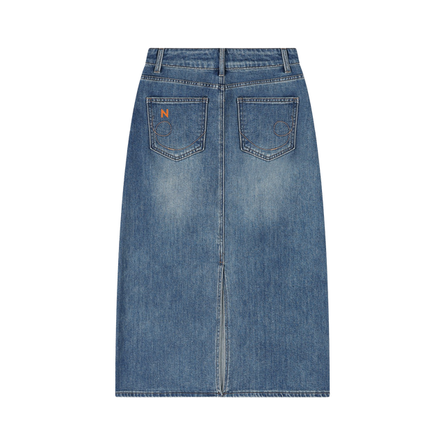 Women’s Vintage Faded Denim Skirt