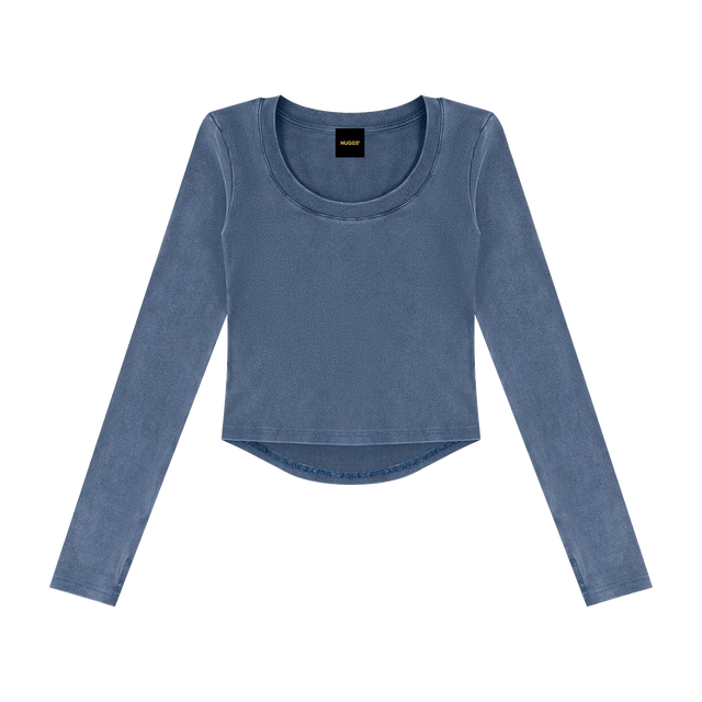 Women’s Faded Crop Longsleeve Tee