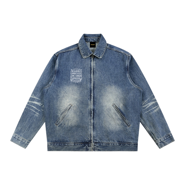 Vintage Zip-Up Denim Jacket