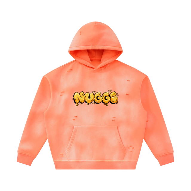 NUGGS Drip Sunfade Frayed Hoodie
