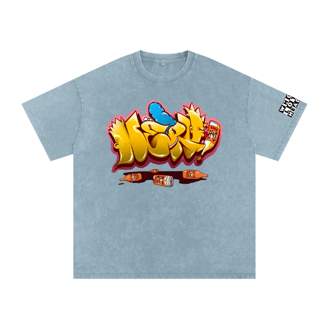 Snow Washed Oversized Cotton T-Shirt