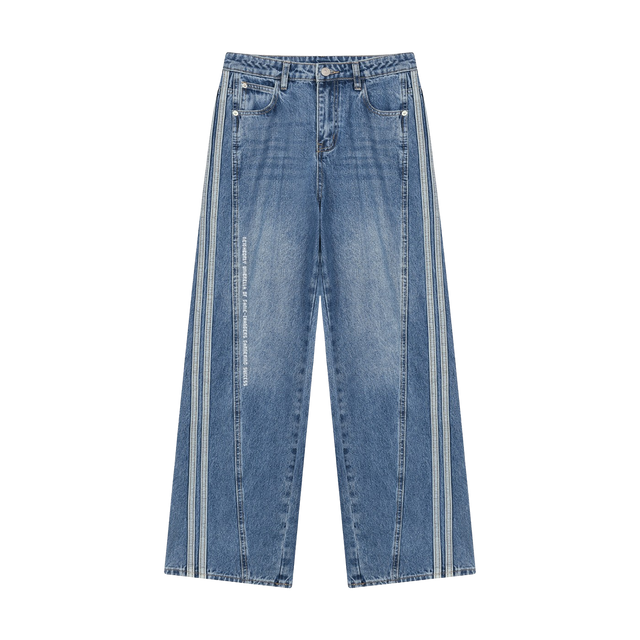 Women’s Wide Stripe Denim Jeans