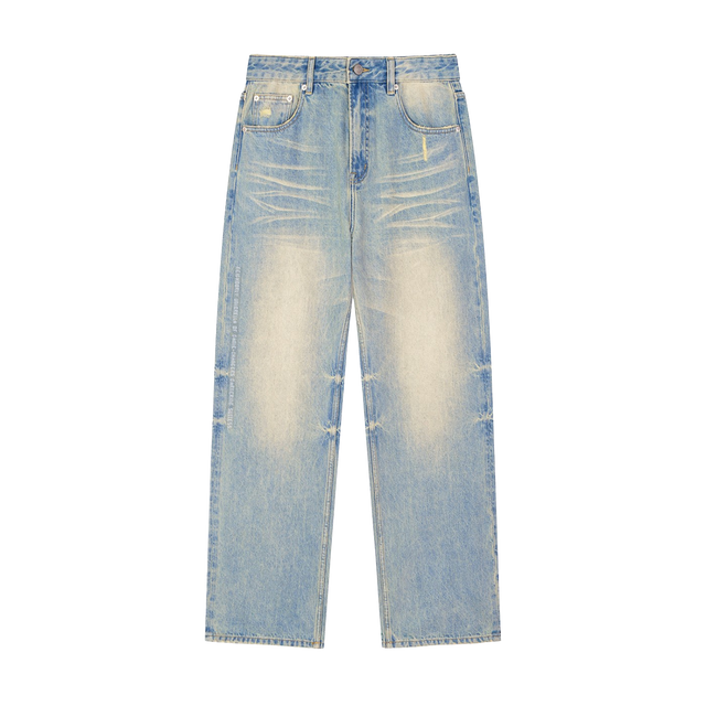 Sunfade Raw Hem Denim Jeans