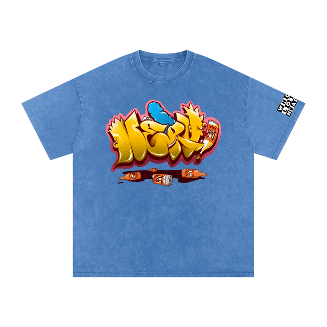 Snow Washed Oversized Cotton T-Shirt