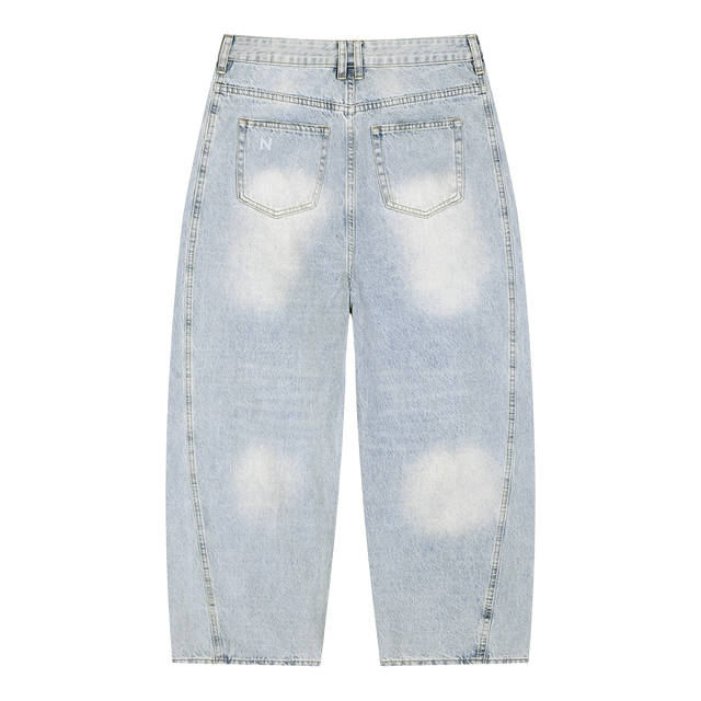 Men's Sunfade Barrel Leg Denim Jeans