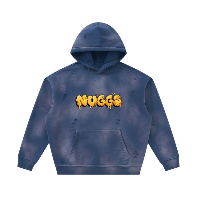 NUGGS Drip Sunfade Frayed Hoodie