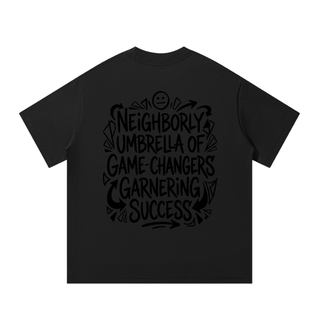 GOALS OVER DISTRACTIONS Oversized Tee