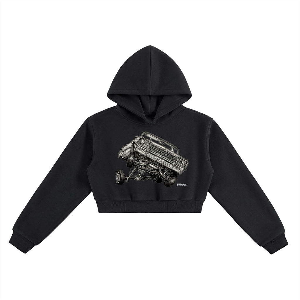 3-WHEEL-MOTION Cropped Hoodie