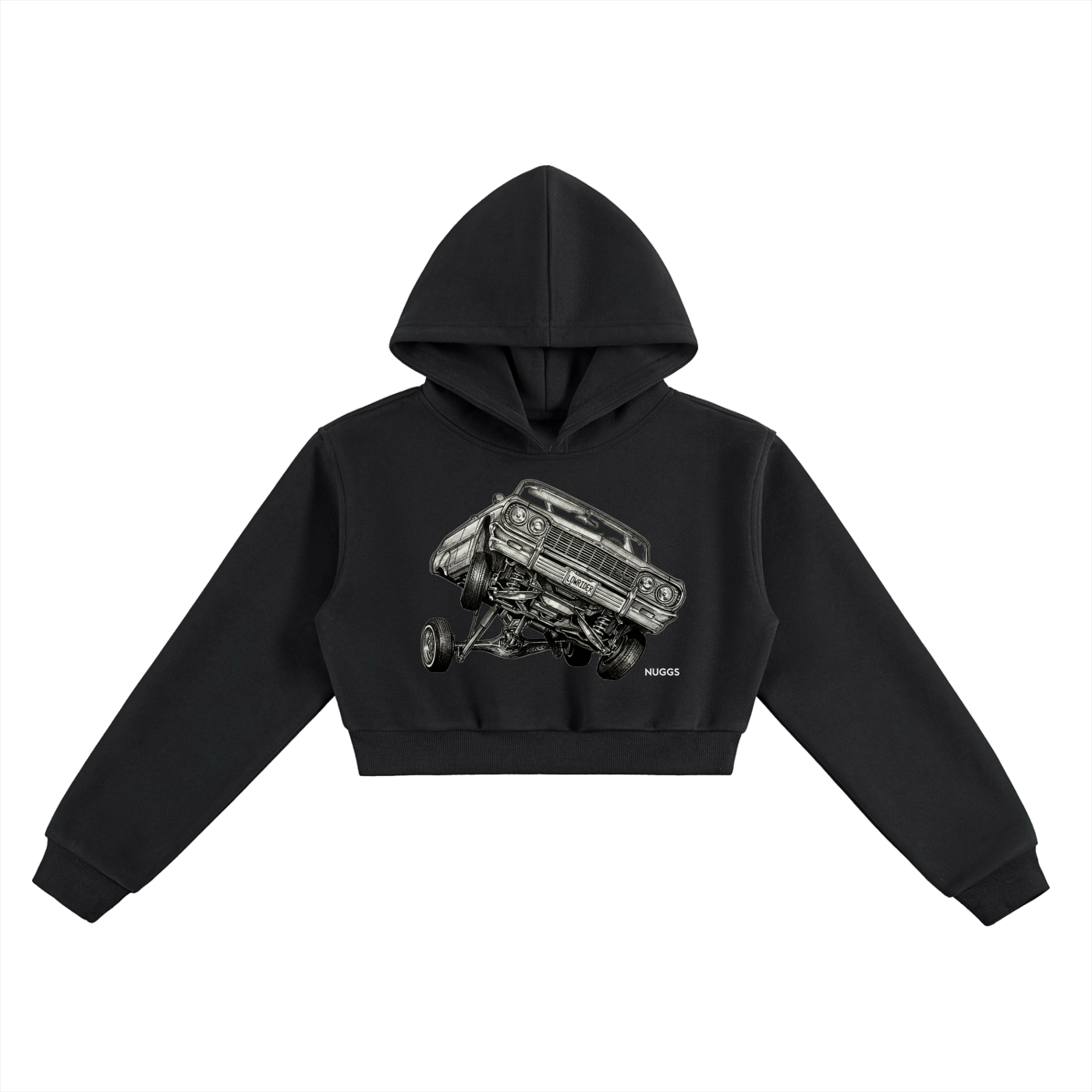 3-WHEEL-MOTION Cropped Hoodie