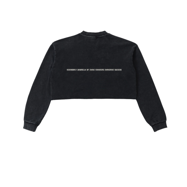 Women's Nuggs Snow Raw Edge Cropped Sweatshirt