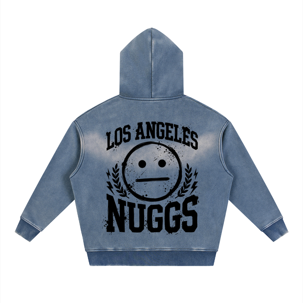 LA NUGGS Sunfade Crop Zipper Hoodie