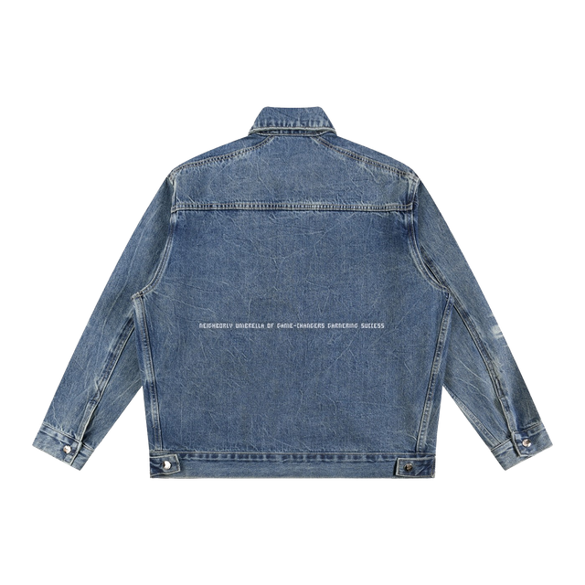 Vintage Zip-Up Denim Jacket