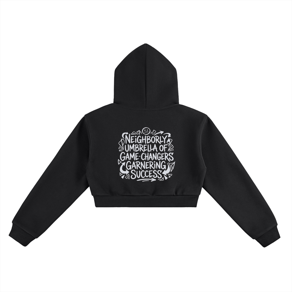 3-WHEEL-MOTION Cropped Hoodie
