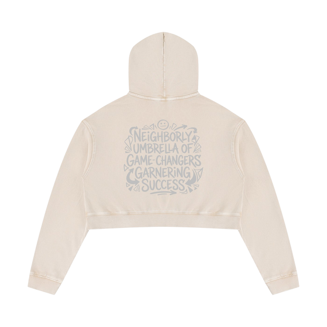Woman's PRESTON HANNA BEAVER Mineral Washed Crop Hoodie