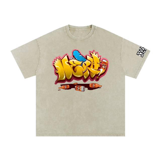 Snow Washed Oversized Cotton T-Shirt