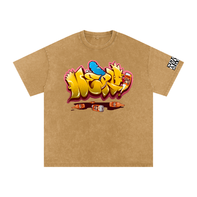 Snow Washed Oversized Cotton T-Shirt