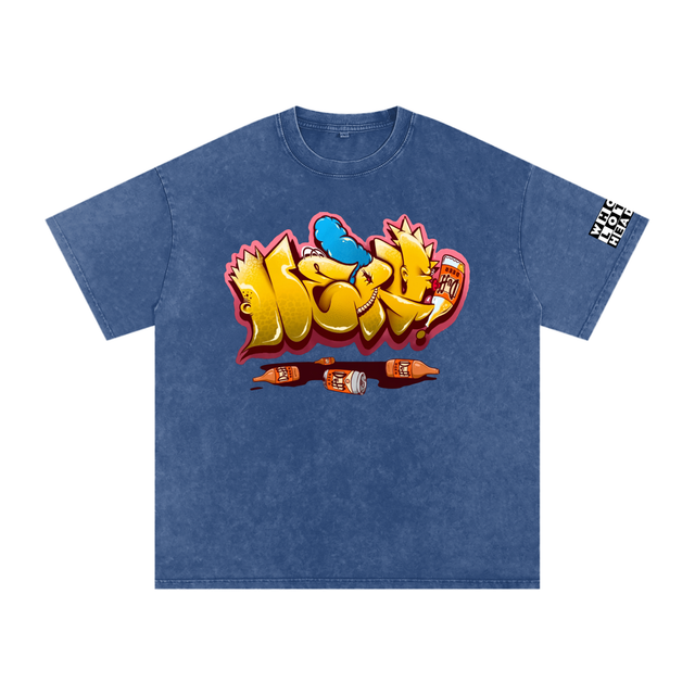 Snow Washed Oversized Cotton T-Shirt