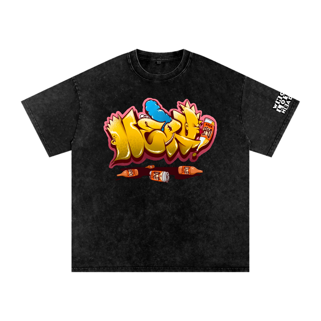 Snow Washed Oversized Cotton T-Shirt