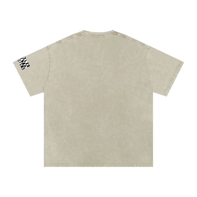 Snow Washed Oversized Cotton T-Shirt