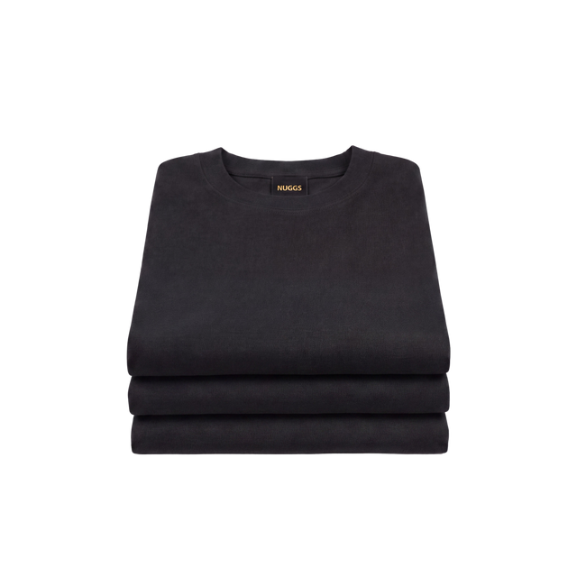 Heavyweight Cotton Black Tee (3 Pack)