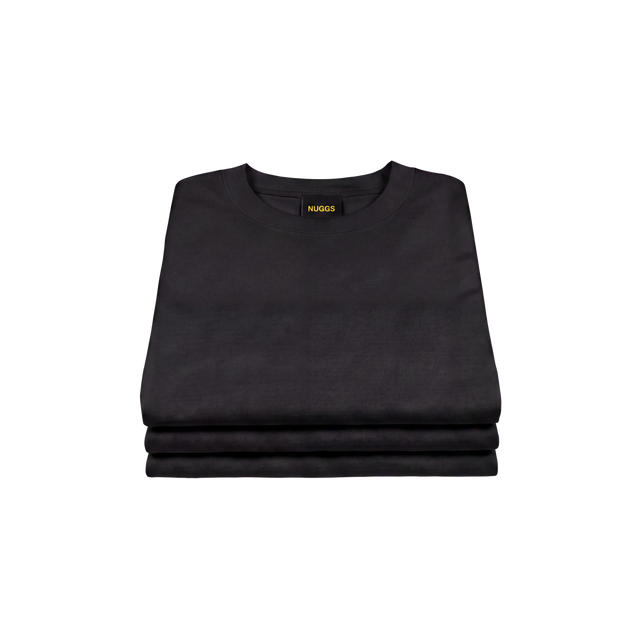 Heavyweight Cotton Black Tee (3 Pack)