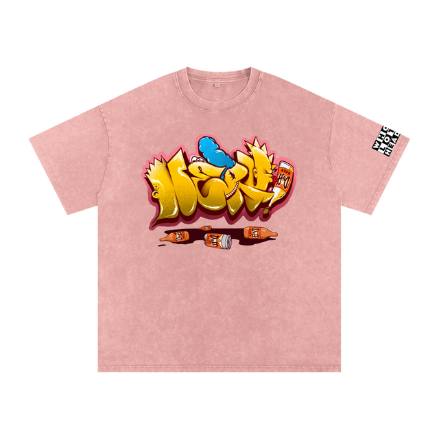 Snow Washed Oversized Cotton T-Shirt