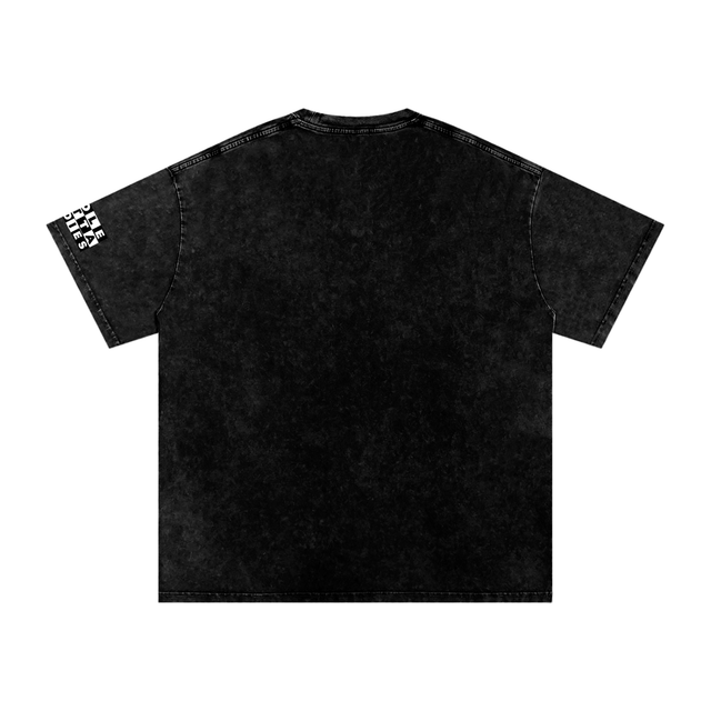 Snow Washed Oversized Cotton T-Shirt