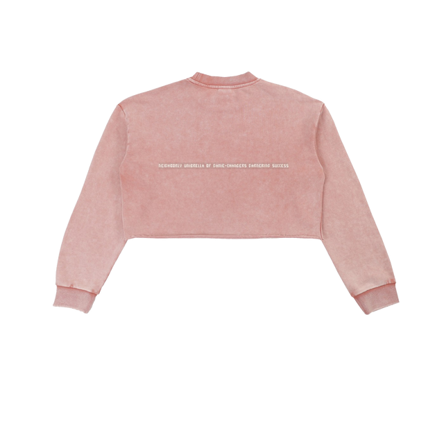 Women's Nuggs Snow Raw Edge Cropped Sweatshirt