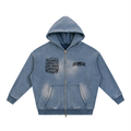 LA NUGGS Sunfade Crop Zipper Hoodie
