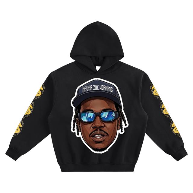 YUNG LA x NEVER NOT WORKING Box Hoodie