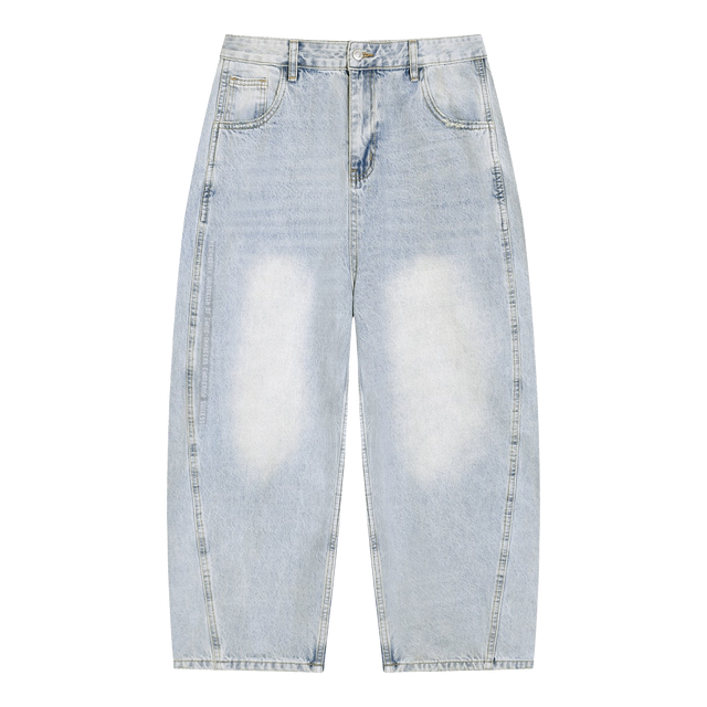 Men's Sunfade Barrel Leg Denim Jeans