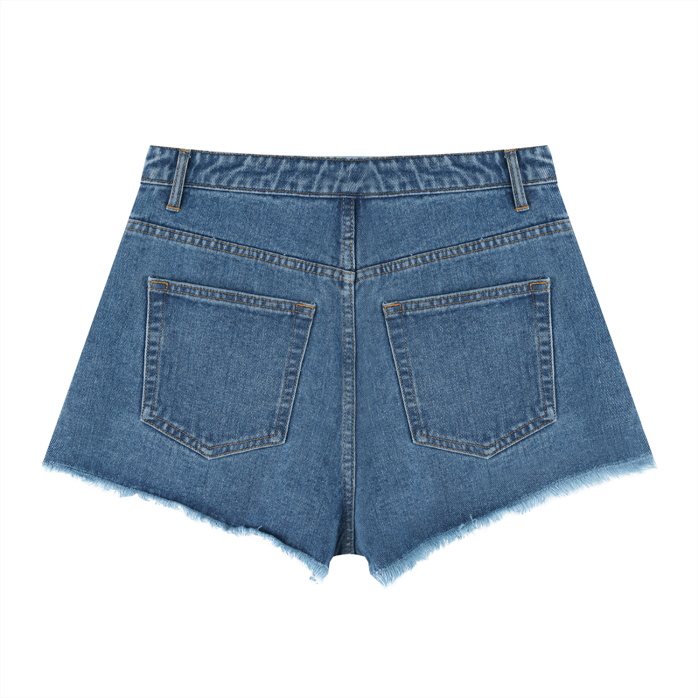 SEX MONEY NUGGS High-Rise Denim Shorts