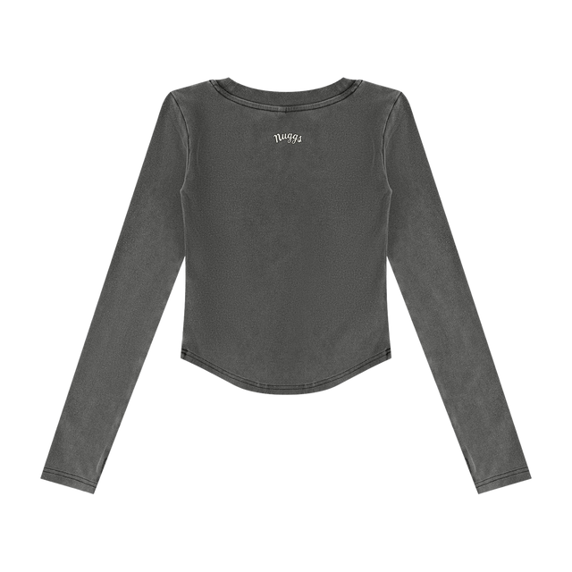 Women’s Faded Crop Longsleeve Tee