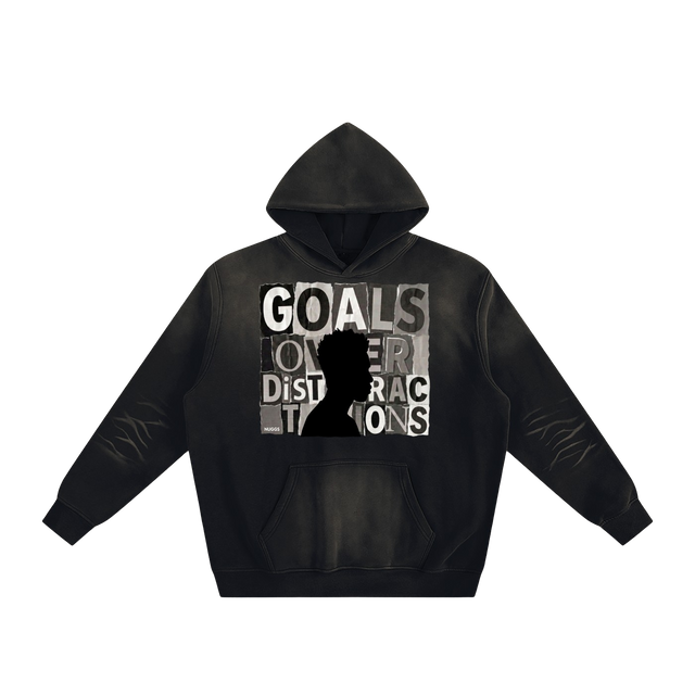 GOALS OVER DISTRACTIONS Sunfade Hoodie