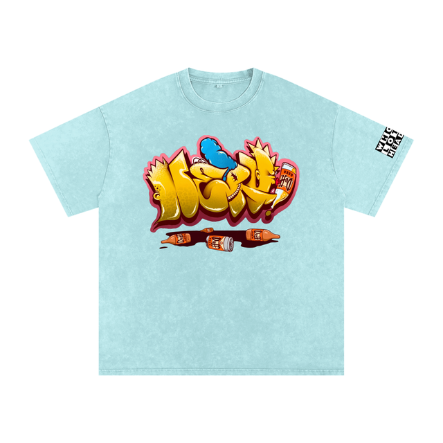 Snow Washed Oversized Cotton T-Shirt