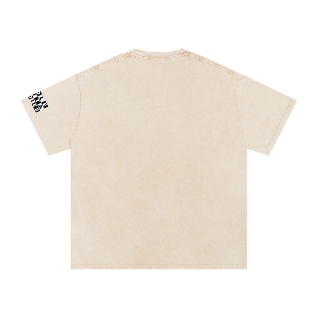 Snow Washed Oversized Cotton T-Shirt